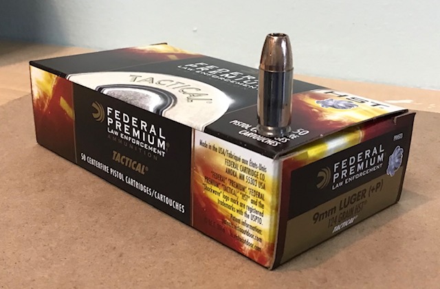 9mm Federal Premium Law Enforcement Tactical HST Luger (+P) 124 Gr 50 Rnds M-ID: P9HST3 UPC: 029465098063